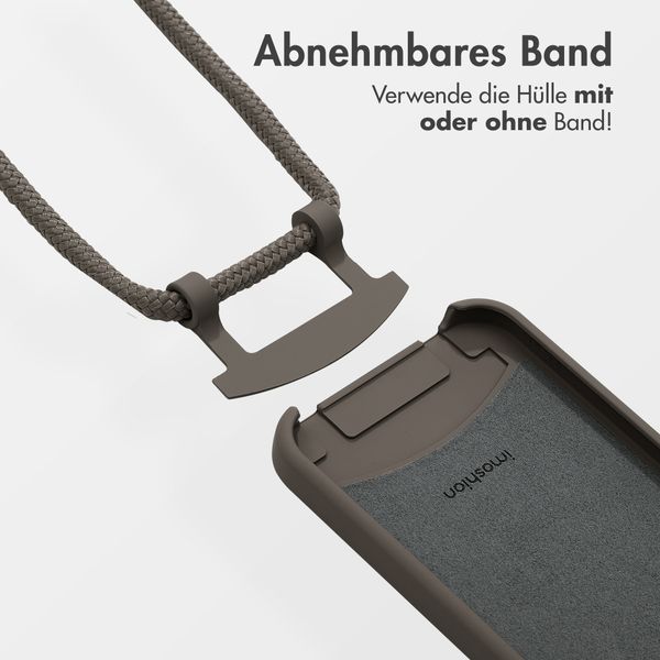 imoshion Color Backcover mit abtrennbarem Band MagSafe für das iPhone 15 - Black Coffee