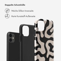 Selencia Vivid Back Cover Apple iPhone 11 - Art Wave Black