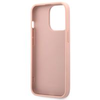 Guess 4G Metal Logo Saffiano Backcover Apple iPhone 13 Pro - Rosa