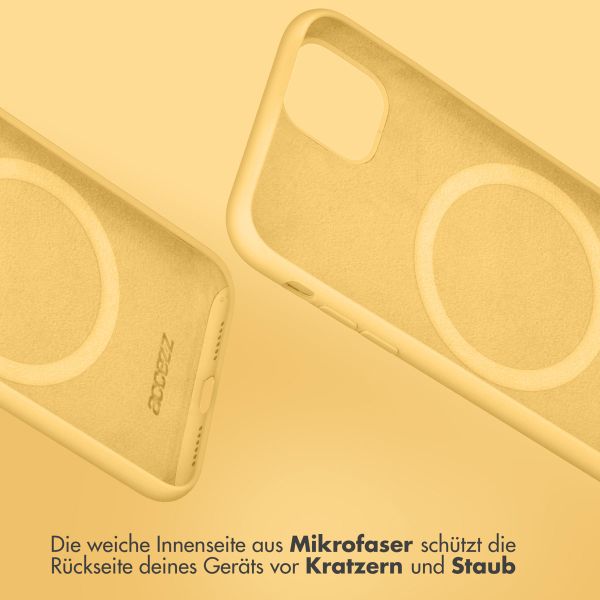 Accezz Liquid Silikoncase mit MagSafe für das Apple iPhone 14 Pro Max - Gelb