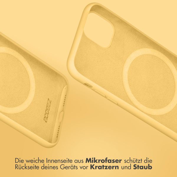 Accezz Liquid Silikoncase mit MagSafe für das iPhone 14 Pro - Gelb