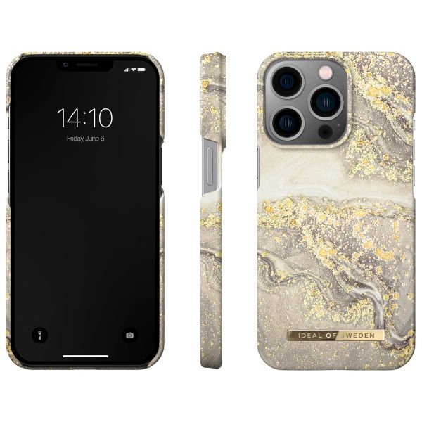 iDeal of Sweden Fashion Backcover für das iPhone 14 Pro - Sparkle Greige Marble