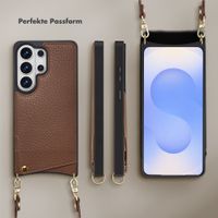 Selencia Nova HandyHülle mit Kordel und Kartenhalter Samsung Galaxy S26 Ultra - Mocha Brown