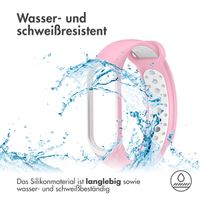 imoshion Silikonband Sport für das Xiaomi Mi Band 3 / 4 - Rosa / Weiß