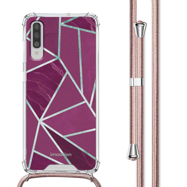 imoshion Design Hülle mit Band für das Samsung Galaxy A70 - Bordeaux Graphic