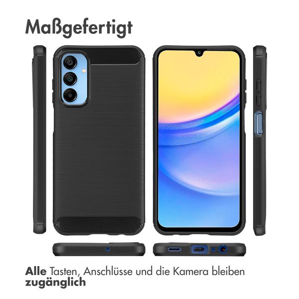 imoshion Brushed Back Cover für das Samsung Galaxy A15 (5G/4G) - Schwarz