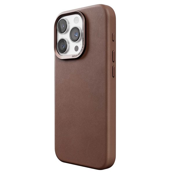 Woodcessories Bio Leather Case MagSafe für das iPhone 15 Pro Max - Braun