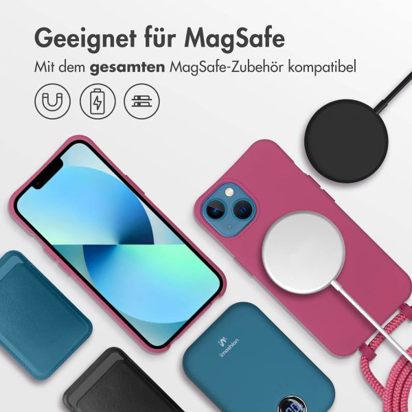 imoshion Color Backcover mit abtrennbarem Band MagSafe für das iPhone 13 - Raspberry