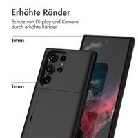 imoshion Backcover mit Kartenfach Samsung Galaxy S22 Ultra - Schwarz