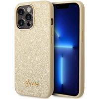 Guess Glitter Flakes Back Cover Apple iPhone 14 Pro - Gold