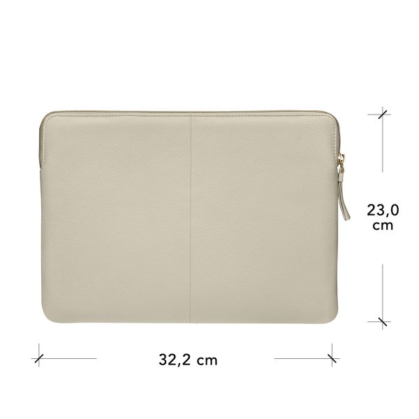 dbramante1928 ﻿Paris Sleeve - Laptop Hülle 13 Zoll - Laptop Sleeve - Echtes Leder - Apple MacBook Pro 13 Zoll / Air 13 Zoll - Sand Dune