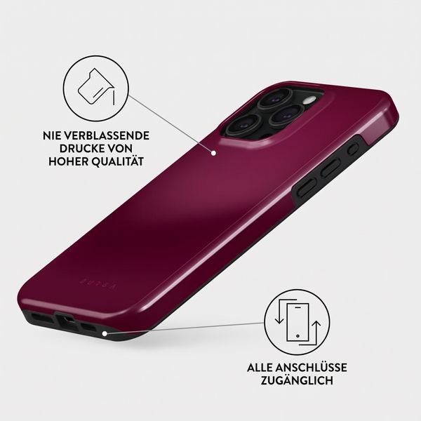 Burga Tough Back Cover MagSafe Apple iPhone 15 Pro - Dark Cherry