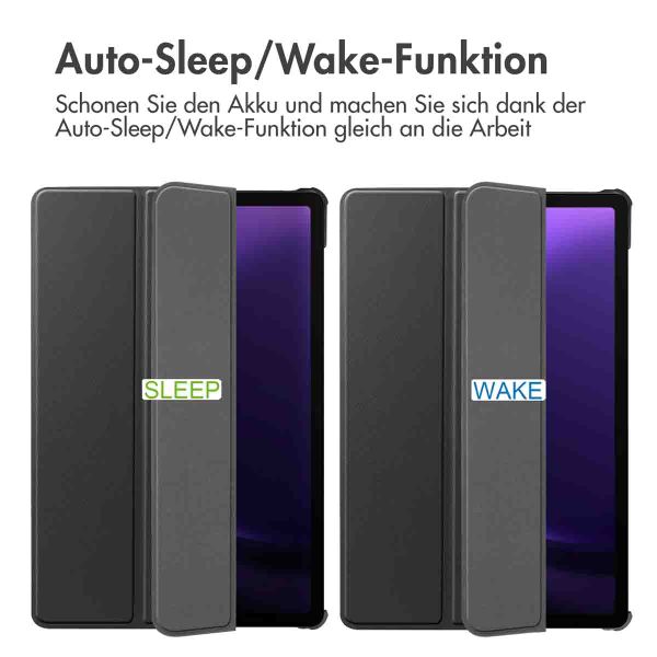 imoshion Trifold Klapphülle Samsung Galaxy Tab S9 11.0 Zoll / Tab S10 FE / S9 FE 10.9 Zoll - Schwarz