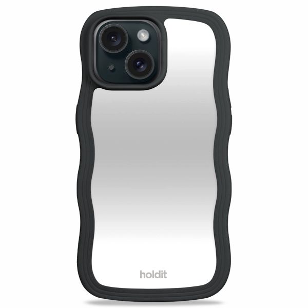 Holdit Wavy Case für das iPhone 13/14/15 - Black / Mirror