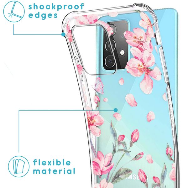 imoshion Design Hülle mit Band für das Samsung Galaxy A52(s) (5G/4G) - Blossom Watercolor