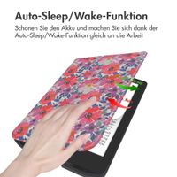 imoshion Design Slim Soft Case Sleepcover für das Pocketbook Verse / Verse Pro / Vivlio Light / Light HD - Flower Watercolor