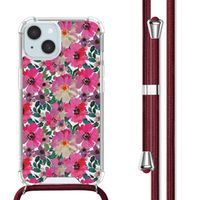 imoshion Design Hülle mit Band Apple iPhone 15 - Flower Water