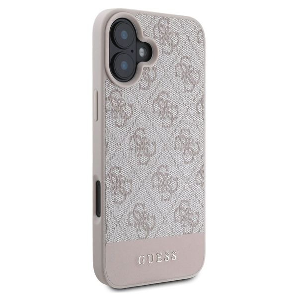 Guess Bottom Stripe 4G Back Cover Apple iPhone 16 - Rosa