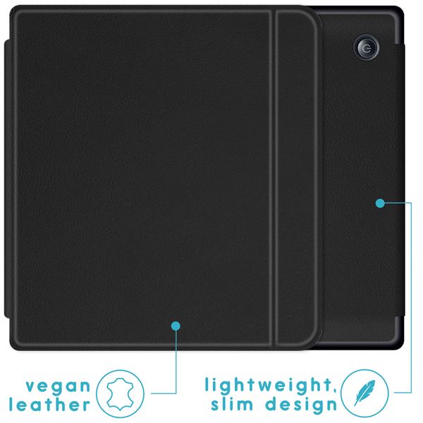 imoshion Slim Hard Case Sleepcover mit Stand für das Kobo Libra H2O - Schwarz