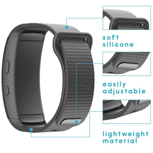 imoshion Silikonband für das  Samsung Gear Fit 2 / 2 Pro - Grau