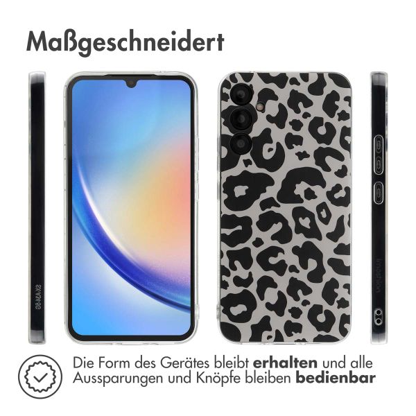 imoshion Design Hülle Samsung Galaxy A34 (5G) - Leopard Transparent