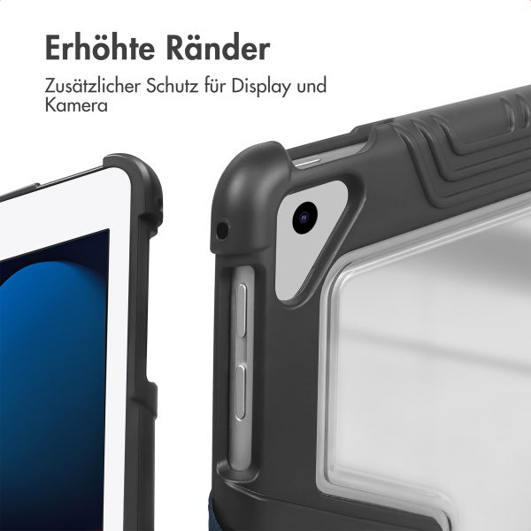 Accezz Rugged Trifold Klapphülle Apple iPad 9 (2021) 10.2 Zoll / iPad 8 (2020) 10.2 Zoll / iPad 7 (2019) 10.2 Zoll - Dunkelblau
