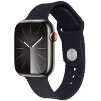 imoshion Geflochtenes Silikonarmband für die Apple Watch Series 1 bis 10 / SE / Ultra (2) (44/45/46/49 mm) - Schwarz