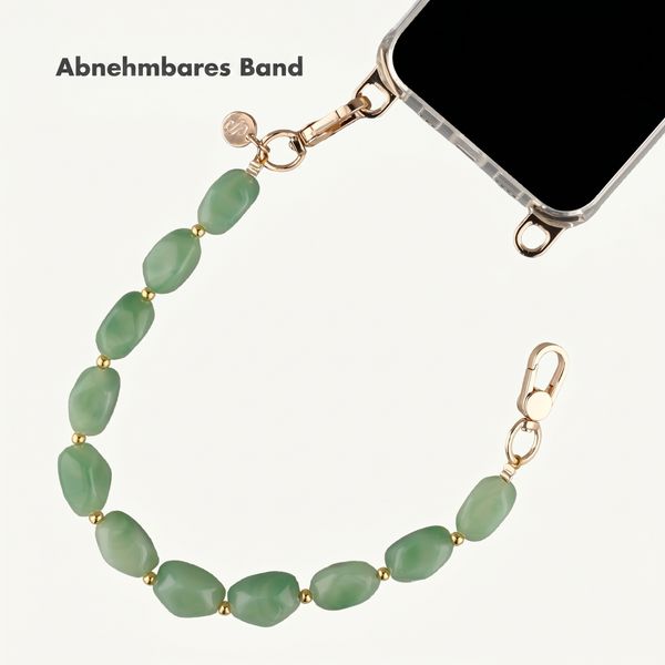 Selencia Satin Crush Handgelenkschlaufe - Mint Green