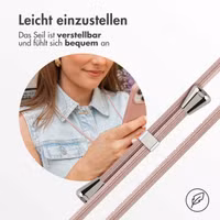 imoshion Silikonhülle mit Band für das Samsung Galaxy S25 - Sand Pink