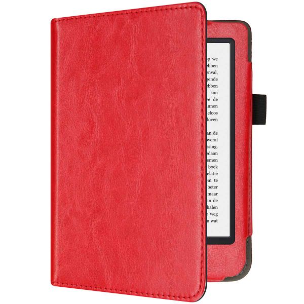 imoshion Vegan Leather Klapphülle für das Kobo Clara 2E / Tolino Shine 4 - Rot