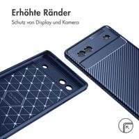 imoshion Carbon-Hülle für das Google Pixel 6a - Blau