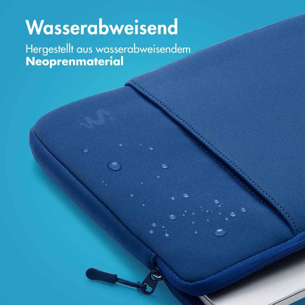 imoshion Laptop Hülle mit Fach 15-16 Zoll - Laptop Sleeve - Cobalt Blue