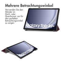 imoshion Trifold Klapphülle für das Samsung Galaxy Tab A9 Plus - Bordeaux