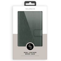Selencia Echtleder Klapphülle für das Sony Xperia XZ3 - Grün