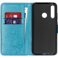 Kleeblumen Klapphülle Türkis Klapphülle Huawei P Smart Plus (2019)