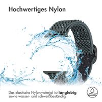 imoshion Elastische Nylonarmband für das Apple Watch Series 1-9 / SE - 38/40/41 mm / Series 10 - 42 mm - Dunkelgrau