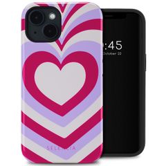 Selencia Vivid Rückabdeckung mit MagSafe Apple iPhone 14 - Double Hearts Rubine Red Lilac