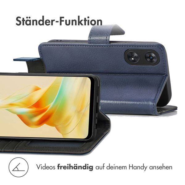 imoshion Luxuriöse Klapphülle Oppo Reno 8 T (4G) - Dunkelblau