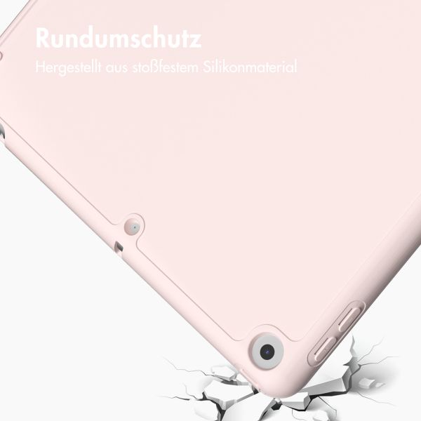 Accezz Smarte Klapphülle aus Silikon Apple iPad 9 (2021) 10.2 Zoll / iPad 8 (2020) 10.2 Zoll / iPad 7 (2019) 10.2 Zoll - Rosa