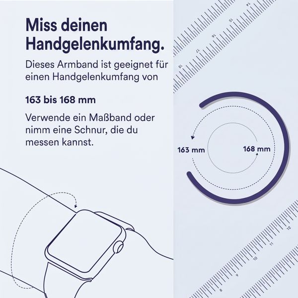Apple Geflochtenes Solo Loop für  Apple Watch | 38/40/41/42 mm - Größe 6 - Light Blue