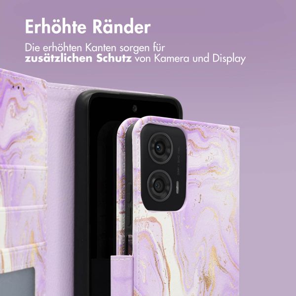 imoshion Design Klapphülle Motorola Moto G24 Power - Purple Marble