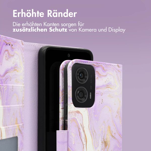 imoshion Design Klapphülle für das Motorola Moto G24 Power - Purple Marble