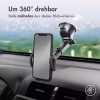 imoshion ﻿ Telefonhalter für das Auto - Verstellbar - Universell - Carbon - Armaturenbrett / Scheibe - Schwarz - Samsung Galaxy S23
