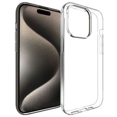 Accezz TPU Clear Backcover für das iPhone 15 Pro - Transparent