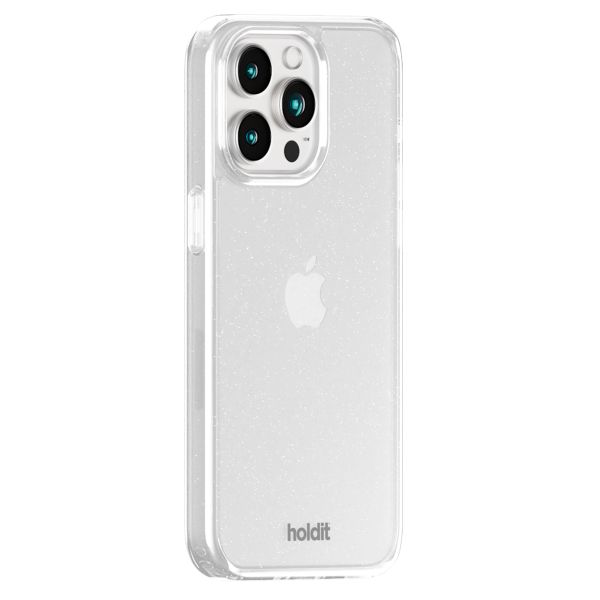 Holdit Glitzer Case Apple iPhone 15 Pro - Weiß