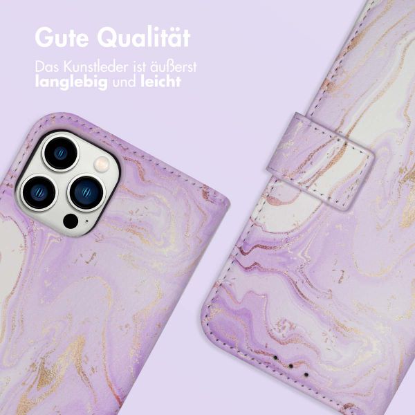 imoshion ﻿Design Klapphülle für das iPhone 12 (Pro) - Purple Marble