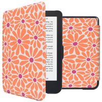 imoshion Design Slim Hard Case Klapphülle Kobo Clara 2E / Tolino Shine 4 - Orange Flowers Connect
