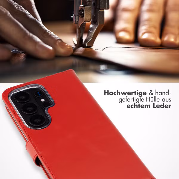 Selencia Echtleder Klapphülle Samsung Galaxy S26 Ultra - Rot