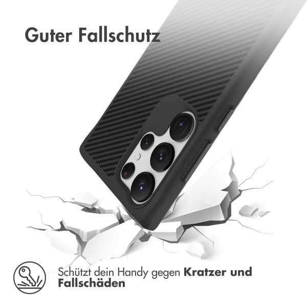 imoshion Rugged Hybrid Carbon Case Samsung Galaxy S23 Ultra - Schwarz