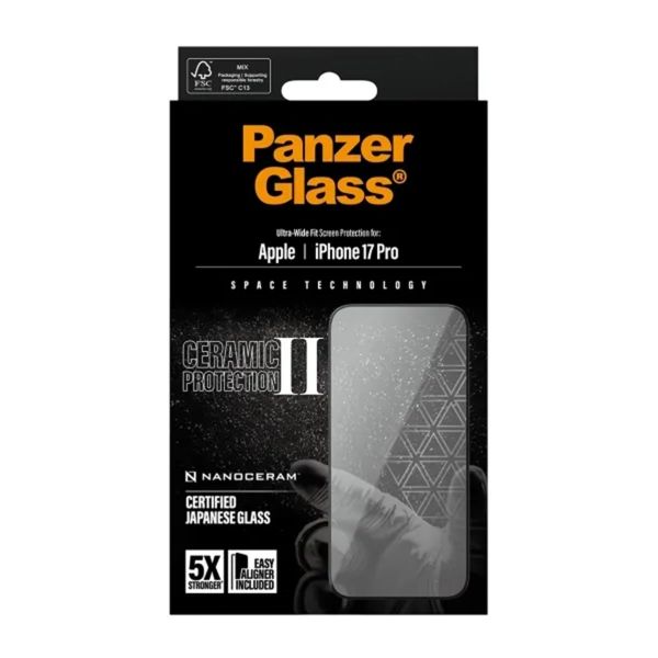 PanzerGlass Keramischer Displayschutz mit Applikator Apple iPhone 17 Pro
